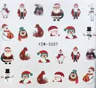 1 лист зимние снежинки Полный Обертывания дизайн ногтей переводные наклейки на воду рождественский стиль маникюрная наклейка сделай сам