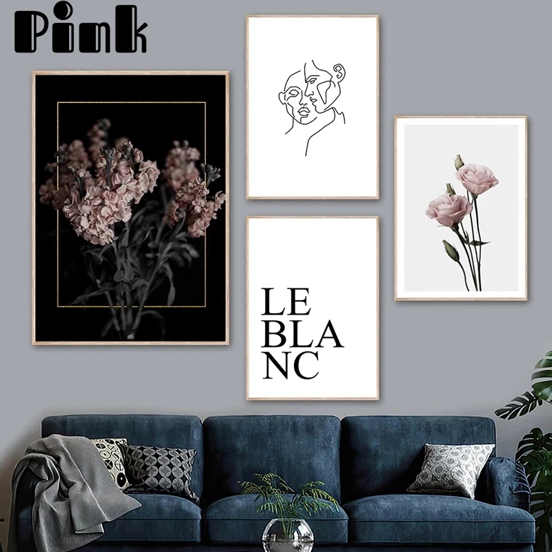 

Настенная картина с изображением цветов и абстрактных символов