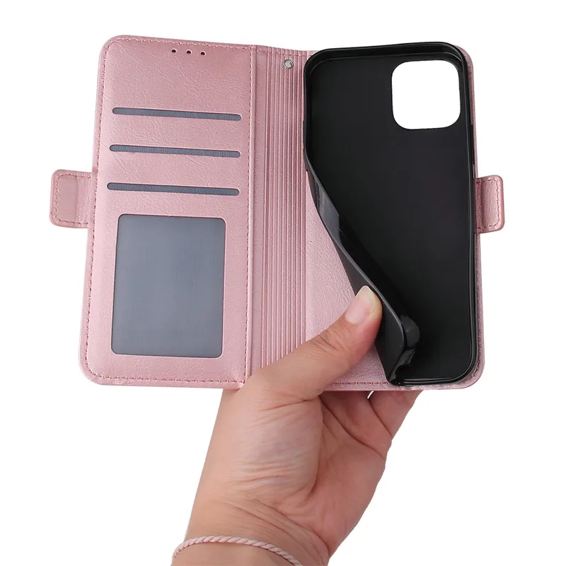 

For iPhone 12 mini 11 Pro Max case Leather Wallet Zipper Stand case For iPhone 6 6S 7 8 Plus X XR XS Max Cover Mobile Phone Bag