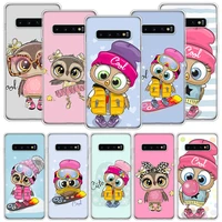 cute owl hearts lover christmas phone case for samsung s22 ultra s21 plus galaxy s20 fe s10 lite 2020 s9 s8 s7 s6 edge cover pat