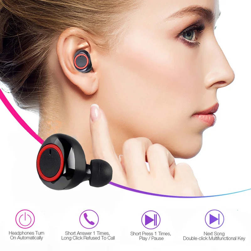 Фото TWS-стереонаушники Y50 с поддержкой Bluetooth и функцией шумоподавления №3