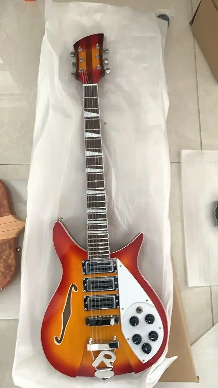 Новое поступление электрическая гитара модель Рик 325 F отверстие 330 цельный