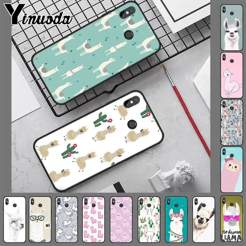 Милый Llama Alpaca животные DIY Роскошный Высокий протектор на конце чехол для телефона