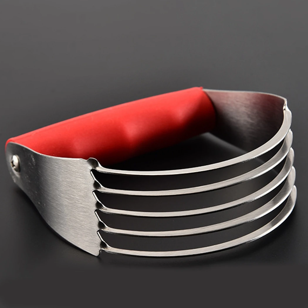 

1pcs Dough Cutter Blender Rubber Handle Stainless Steel Pastry Cutter Baking Tool Professional Pastry Blades Dough Mixer Series