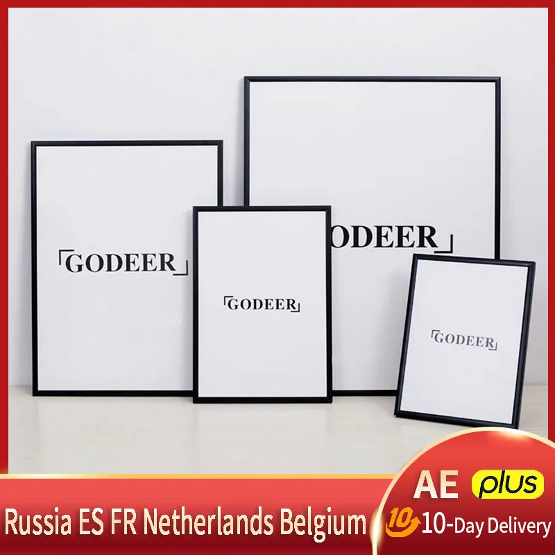 Алюминиевые рамки для фотографий простые фоторамки настольное украшение черный