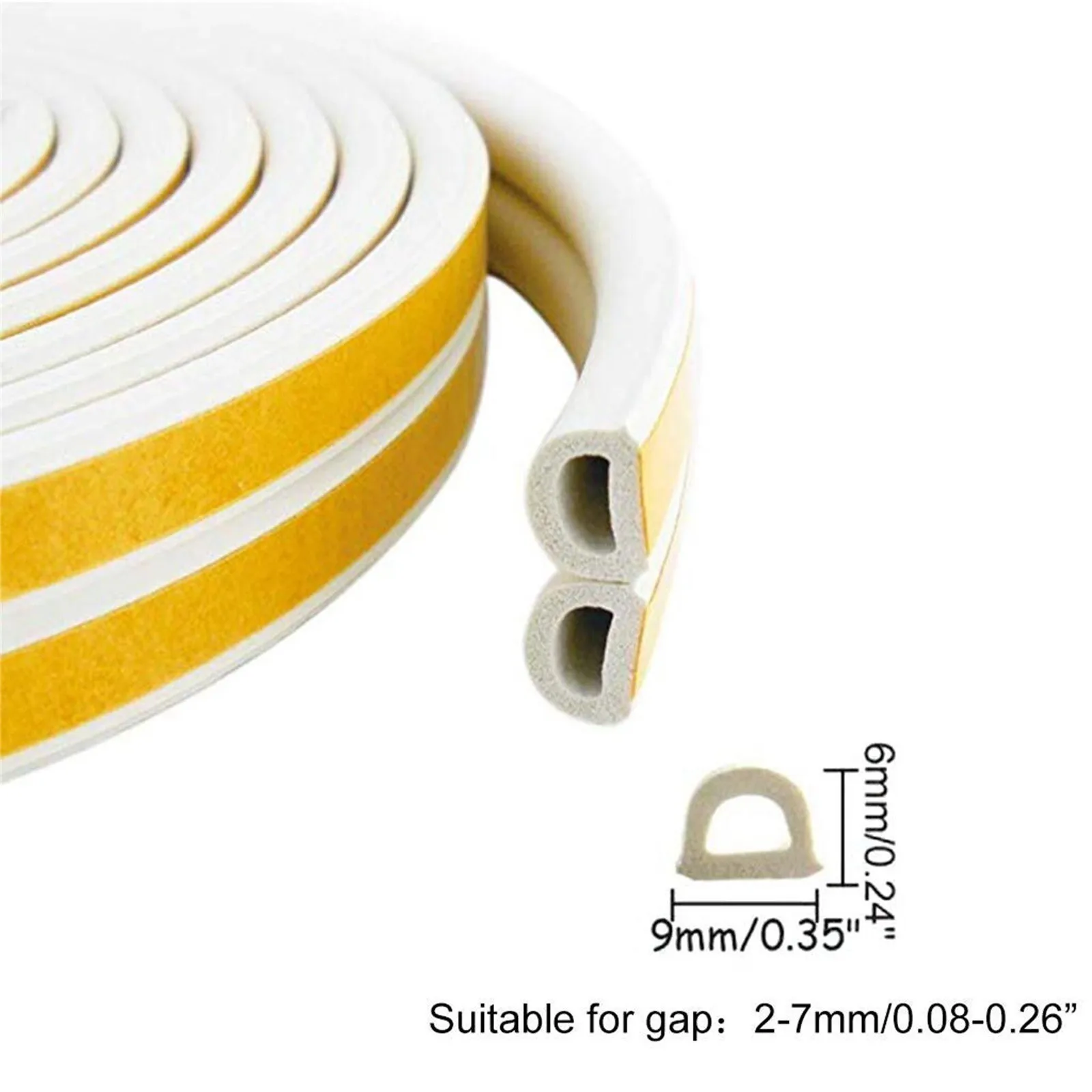 

Самоклеящаяся вспененная ветрозащитная пена для окон, 10 м