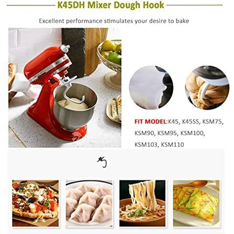Тесто крюк и гибкий краев/стенд смеситель части для KitchenAid 4 5 Qt кухонный комбайн