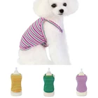 Классические милые полосатые цветные товары для домашних животных, модная кофта, летние жилеты для собак, размер детской одежды, весенне-летняя хлопковая одежда для щенков