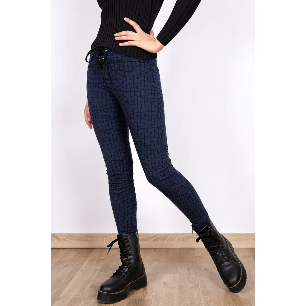 Fronting Laced Leggings INDIGO