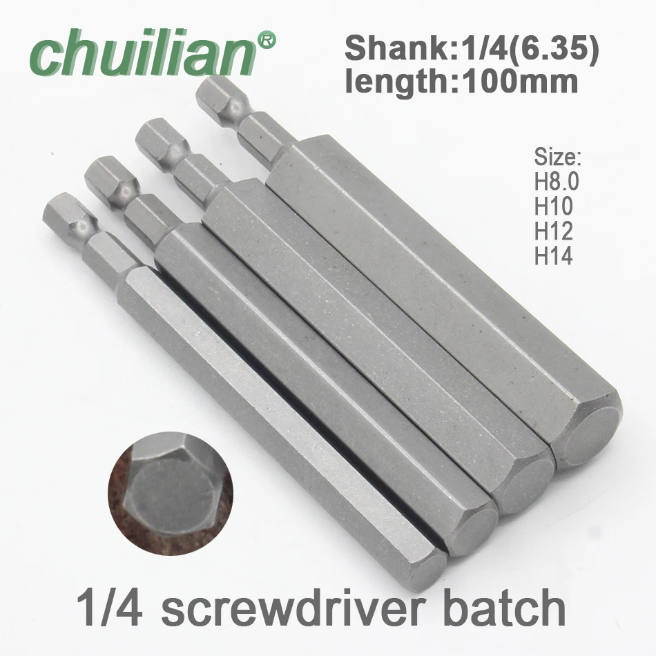 1 шт. 150 мм Магнитные биты для отверток с шестигранным хвостовиком электрические