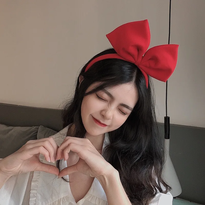 

New Big Bow Headdress Headband Crown Headband Snow White Hair Accessories Cute Girl Headband Kawaii