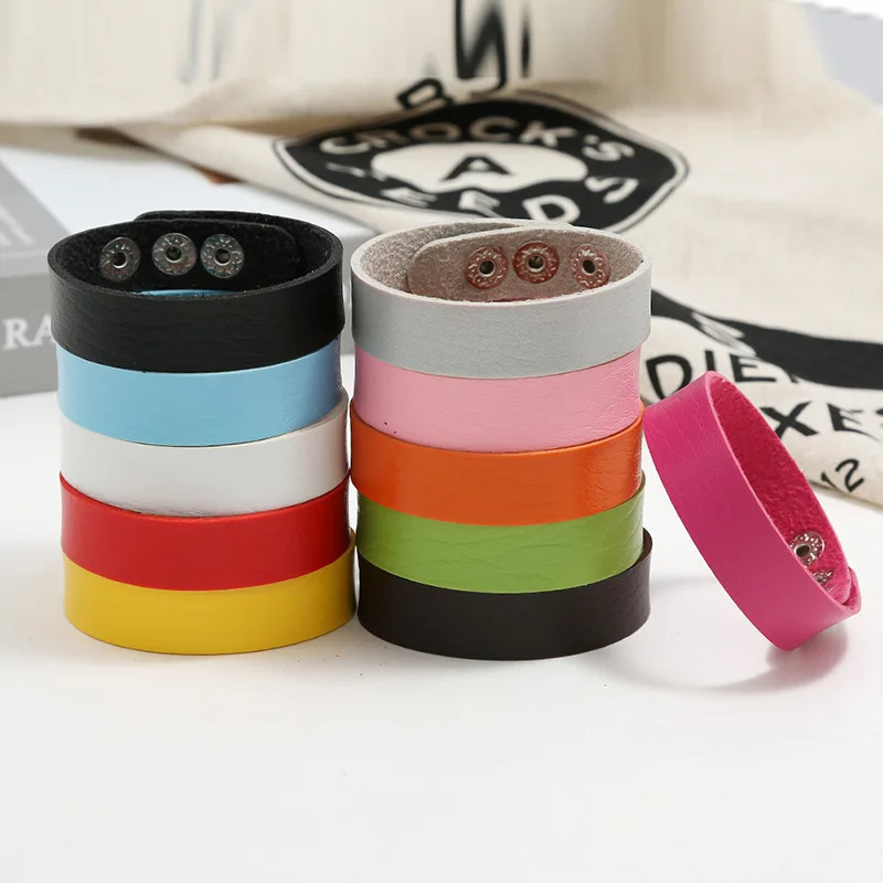 Регулируемый простой дикий цветной кожаный браслет Handnade тканые переплетения