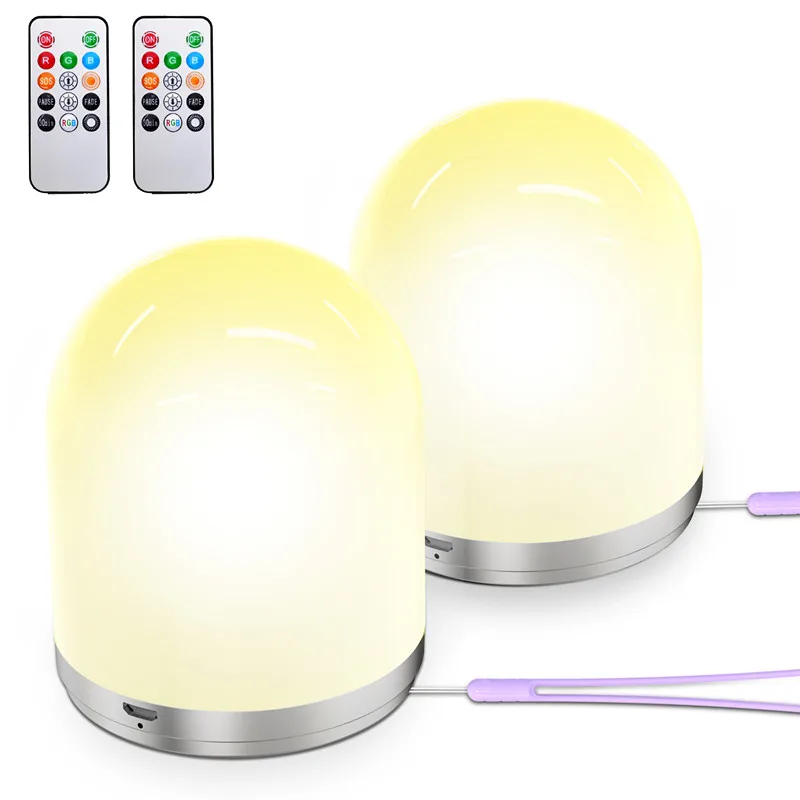 RGB LED Ночник светильник SOS дистанционное управление Диммируемый таймер USB