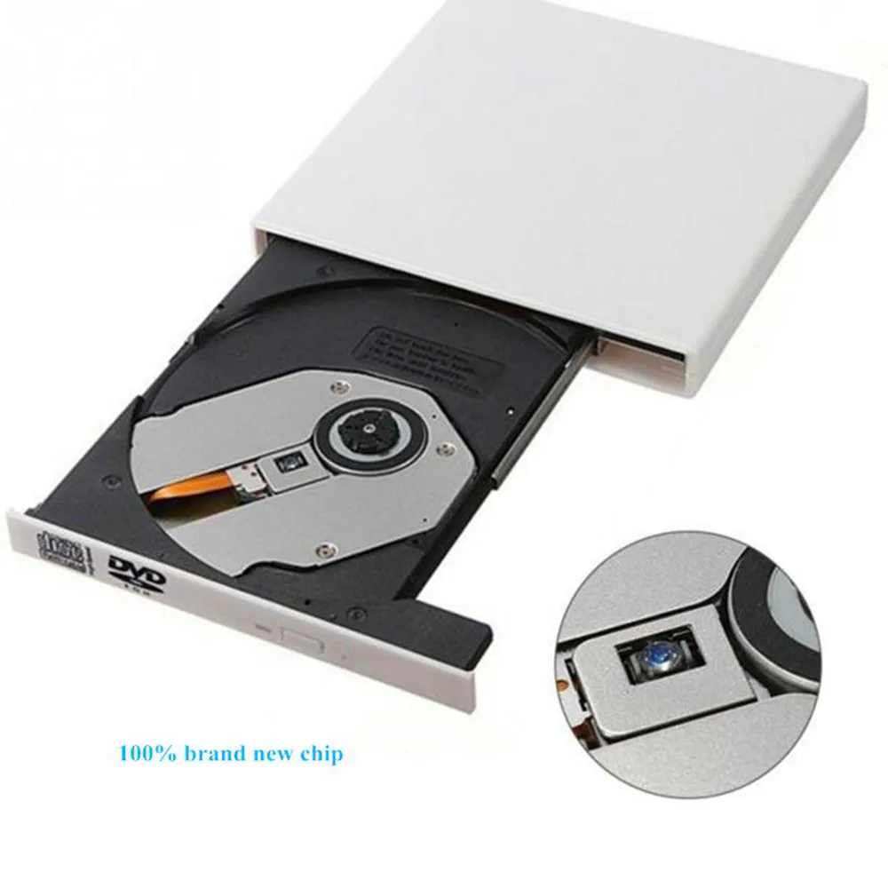 YiYaYo Внешний оптический привод DVD rom CD RW USB 2,0 CD/DVD плеер комбо ридер запись портативный для ноутбука компьютер Windows7/8