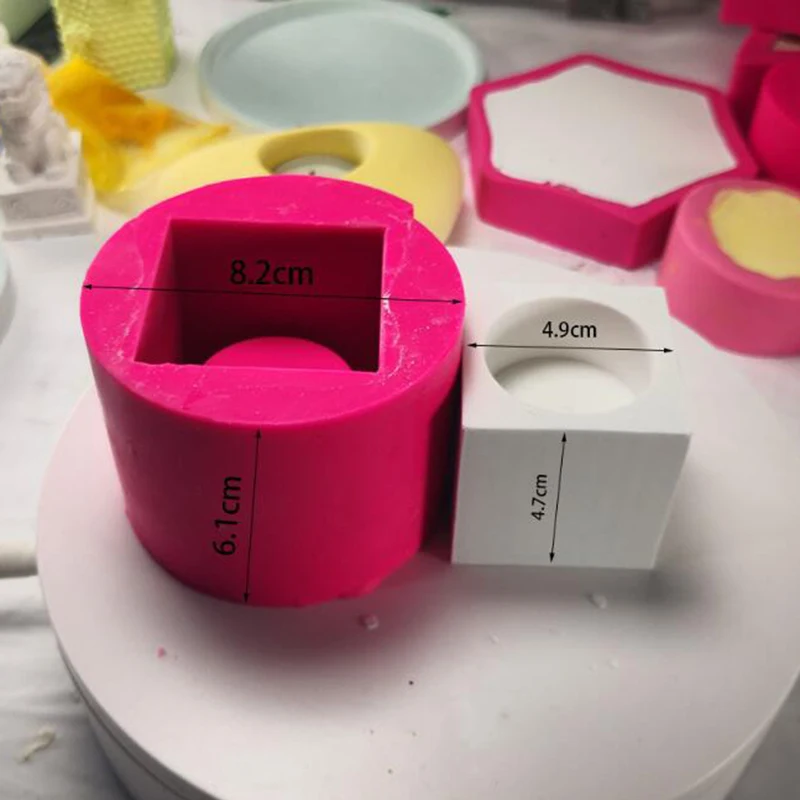 Булыжница подсвечник бетонная форма кошка подсвечник цемент глина ремесла плесень Гипсовая Штукатурка силиконовые формы