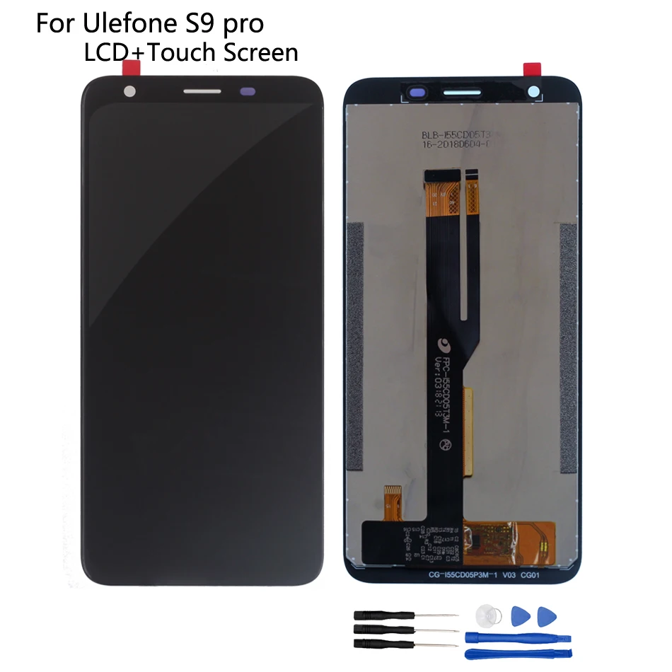 

Original For Ulefone S9 Pro Display LCD Touch Screen Digitizer Assembly+Tools And Adhesive For Ulefone S9 Pro Screen LCD Display