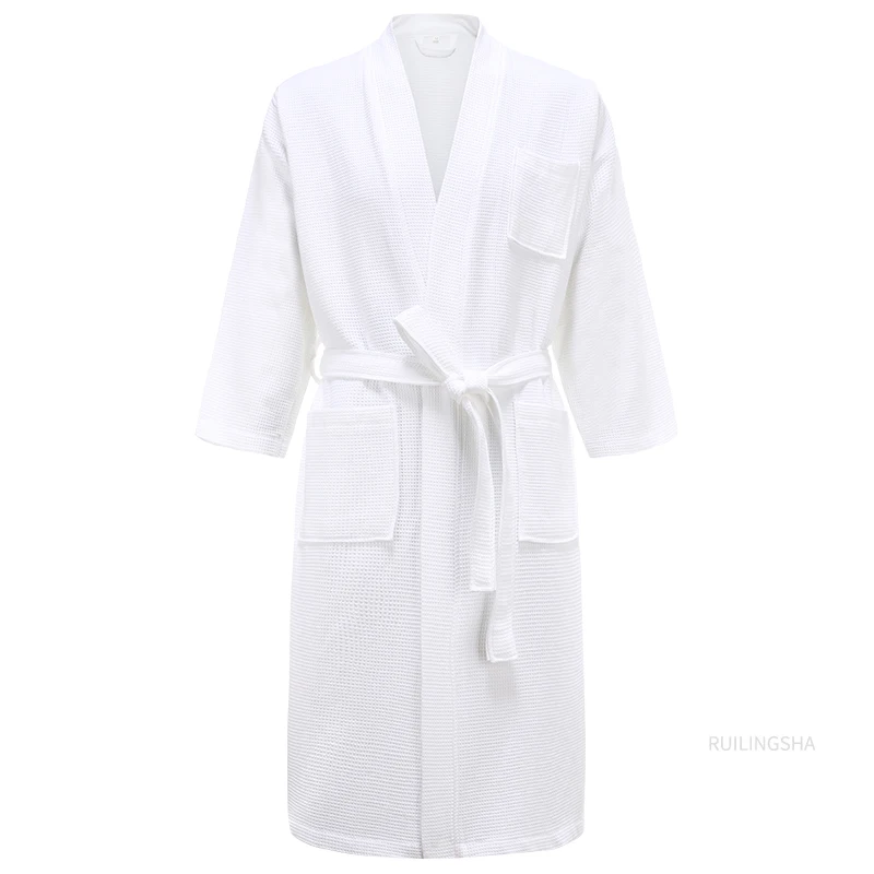 Халат-кимоно мужской/женский хлопок впитывающий халаты для невесты длинный