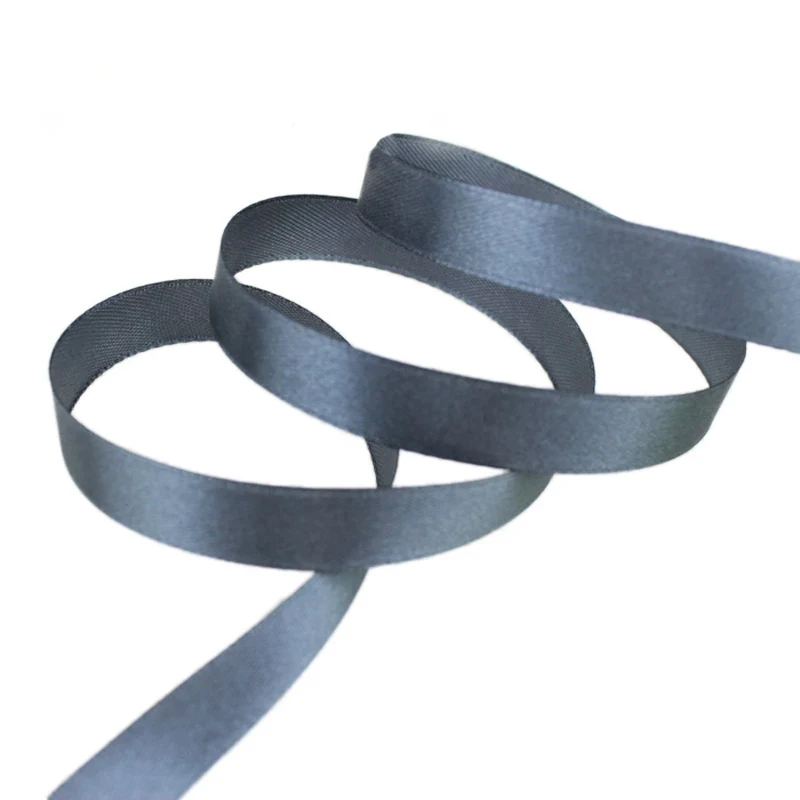 (25 ярдов/рулон) темно-серая атласная лента оптовая продажа рождественские ленты