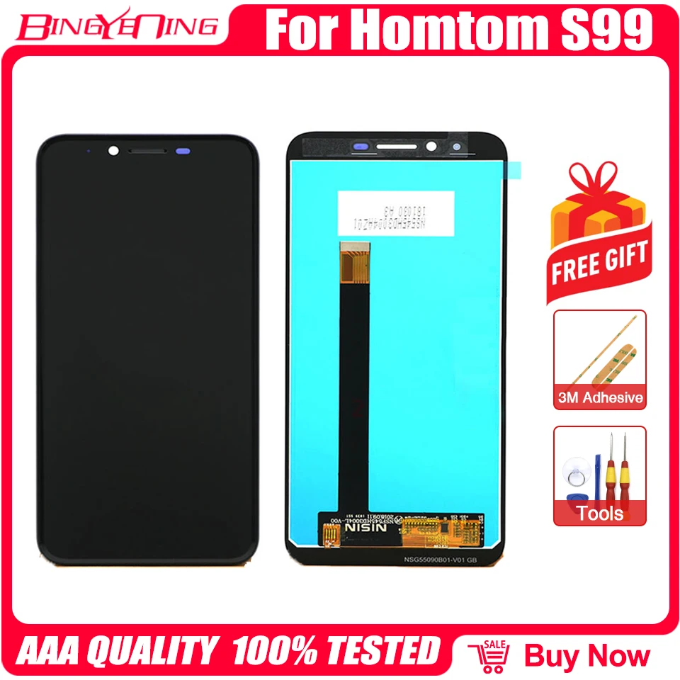 BingYeNing новый оригинальный для Homtom S99 Android 8 0 сенсорный экран + ЖК дисплей в сборе