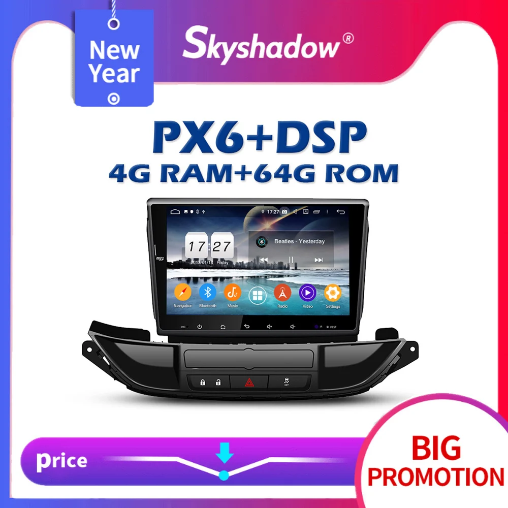 Автомобильный DVD плеер 720P PX6 DSP IPS Android 10 0 4 Гб + 64 ПЗУ GPS RDS автомобильное радио wifi