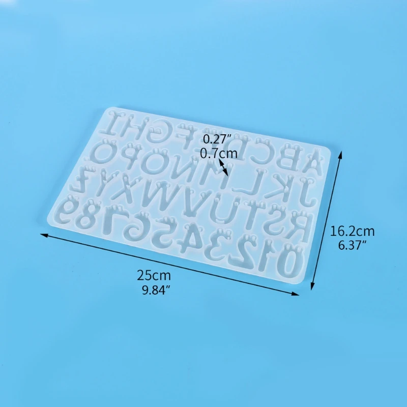 

Cartoon Smile Face Alphabet Crystal Resin Mold DIY Letter Number Silicone Mould