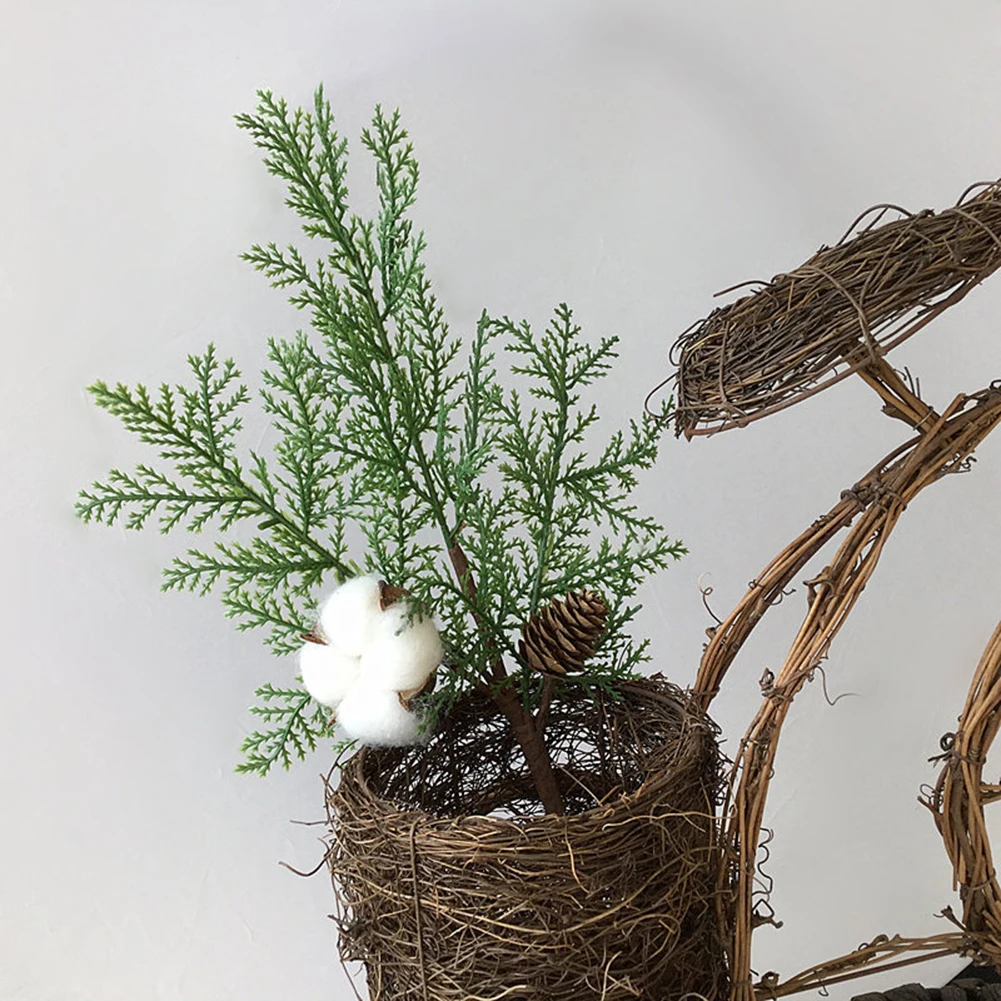 Искусственный цветок кипариса сосновая ветка дома гостиной имитация зеленого