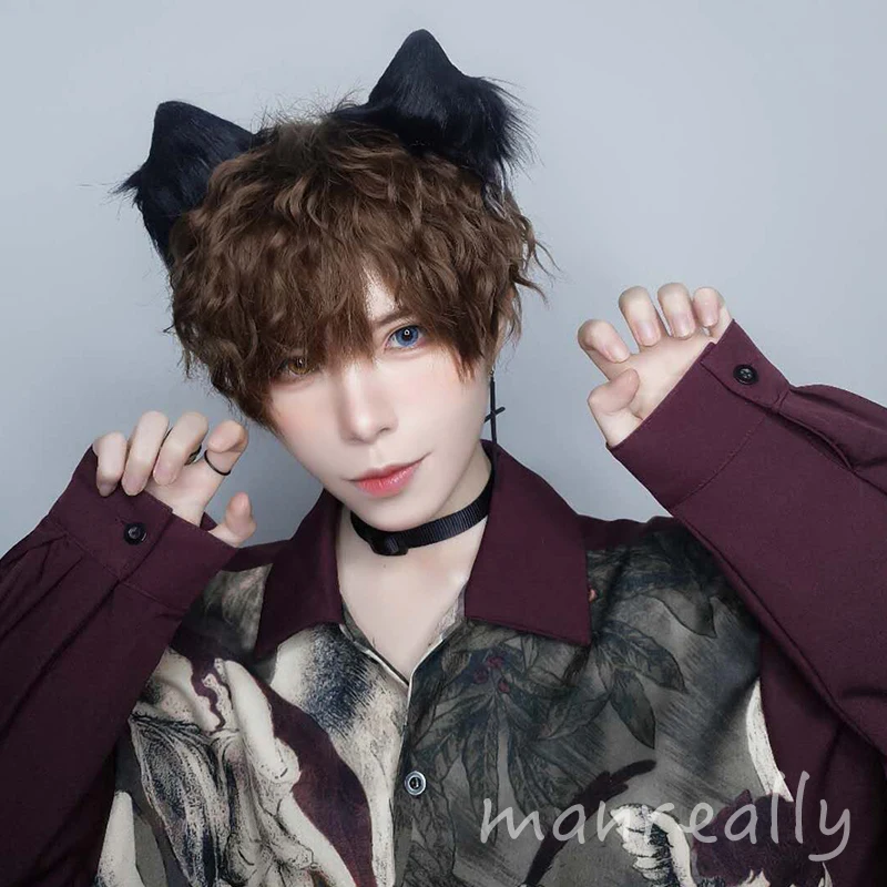 Парик Ailiade для мужчин и женщин модный синтетический короткий кудрявый костюм