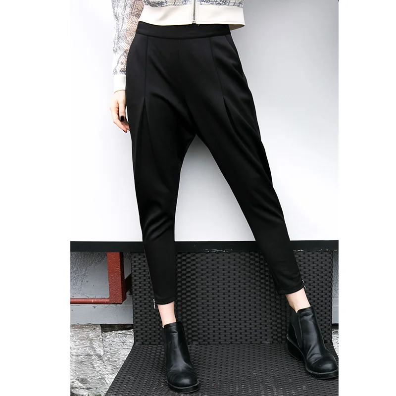 (Special Sale Price) Vintage Black High Waist Loose Pants for Women Causal Wide-legged Trousers 2020 Fall Winter | Женская одежда