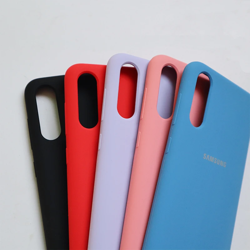 Чехол для samsung Galaxy A10 A30 A40 A50 A60 A70 A8S, жидкий силиконовый чехол, шелковистый мягкий на ощупь защитный чехол для задней панели