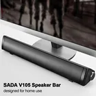 Сада V105 Динамик бар Компьютерные колонки Динамик s 3,5 мм Проводная компьютерная звуковая панель с реверсивным звуковым hi-fi звук стерео питаемые через USB порт мини Длинные звуковая панель Динамик