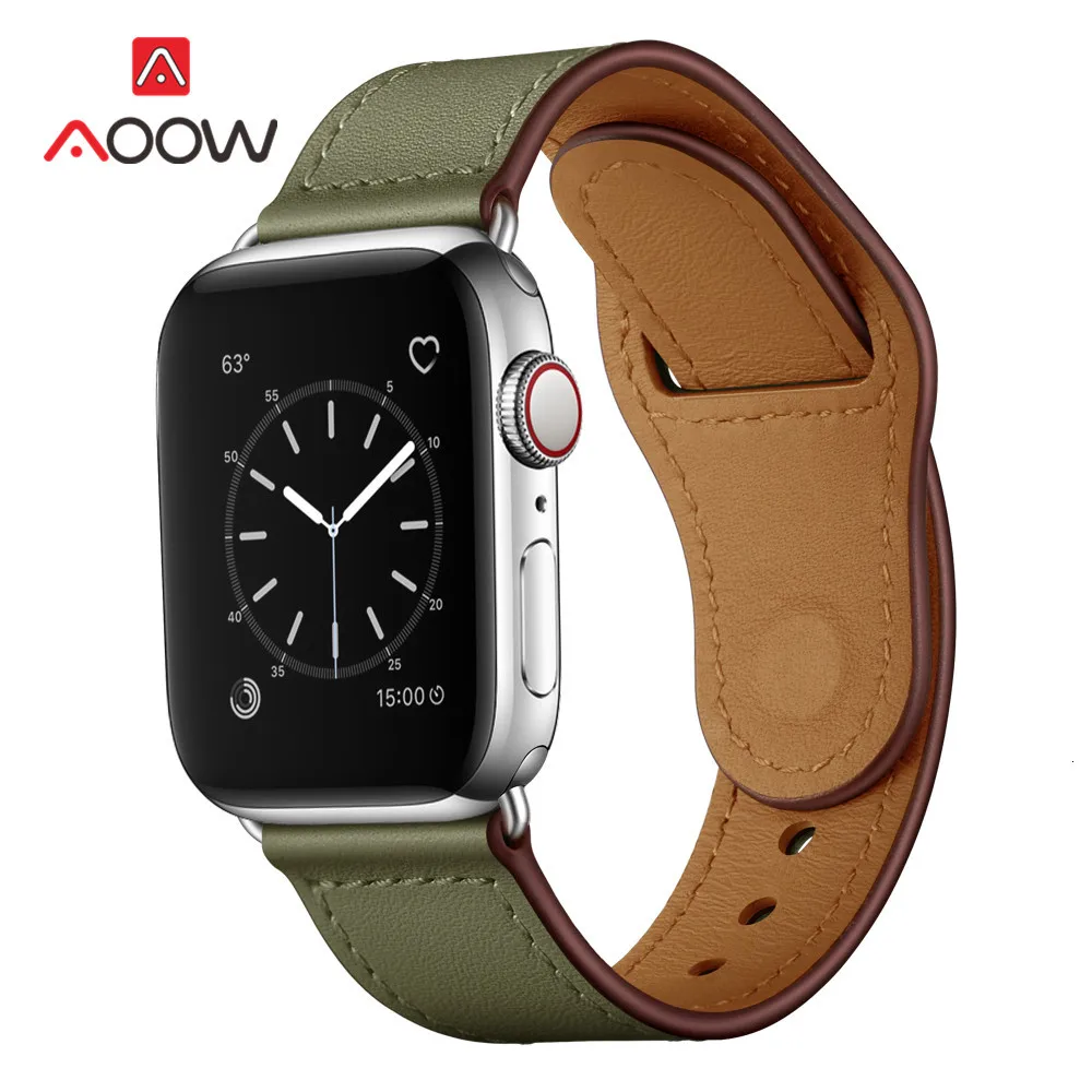 Ремешок из натуральной кожи для Apple Watch 4, 40 мм, 44 мм, 38 мм, 42 мм, высокое качество, для мужчин и женщин, ремешок для часов, браслет для iWatch 1, 2, 3