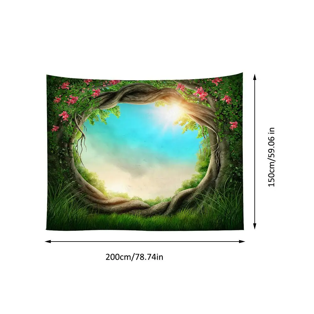 

150x200cm 3D printing technology Home Wall Hanging Tapestry Multi-functional Forest Print Tapestry For HomeLivingRoom Decoration