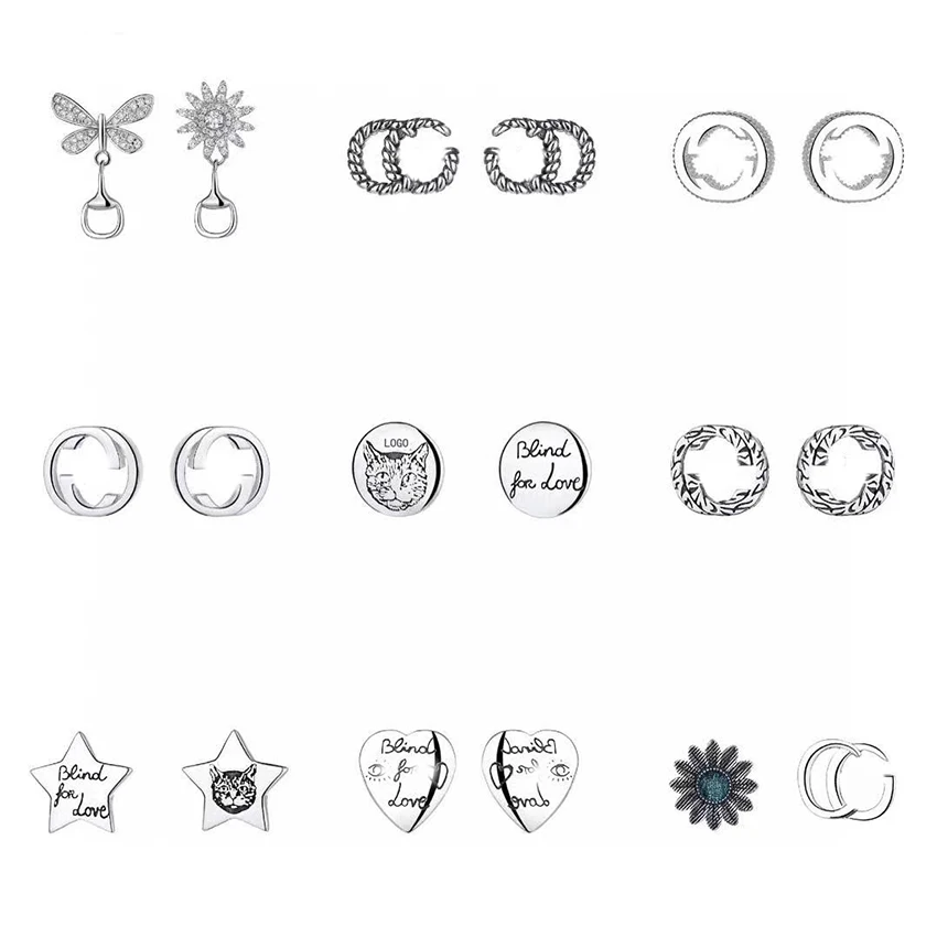 Серьги из серебра 925 пробы для девочек в европейском и американском стиле