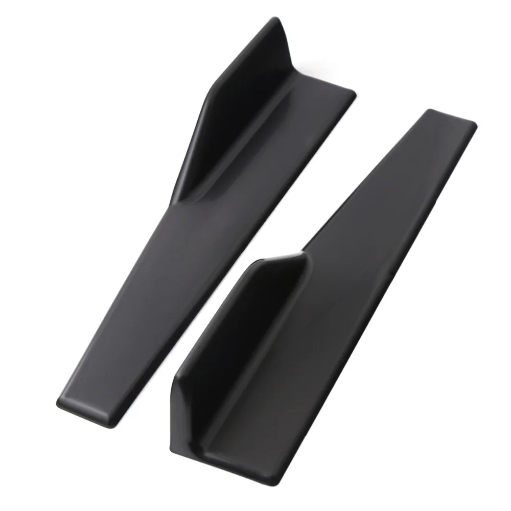 2PCS Side Skirt Extension Fit Rocker Splitters Winglet Wings Canard Diffuser Universal Black Carbon Fiber 5 | Автомобили и