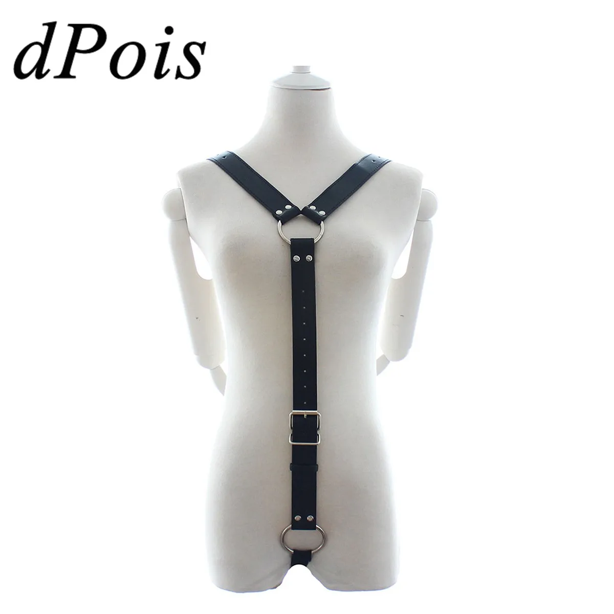 Мужские кожаные Y-образные ремни в стиле Харадзюку готический костюм комбинация