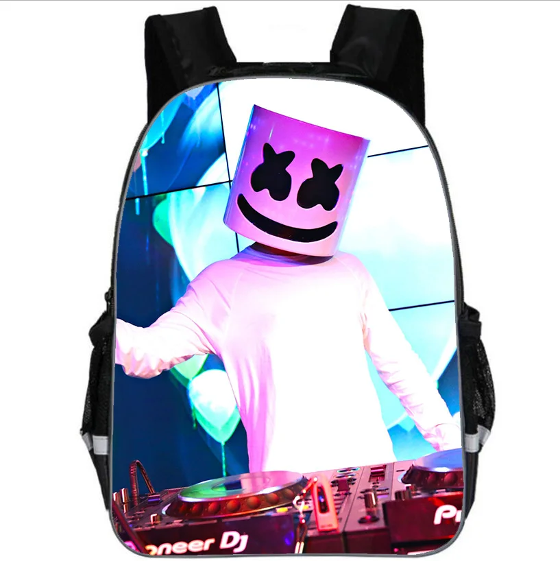 school bag 1 pcs Школьный рюкзак для детей Marshmello сумка Молодежный большой школьный рюкзак для мальчиков/девочек Детский Рюкзак Bookbag - Цвет: school bag 1 pcs