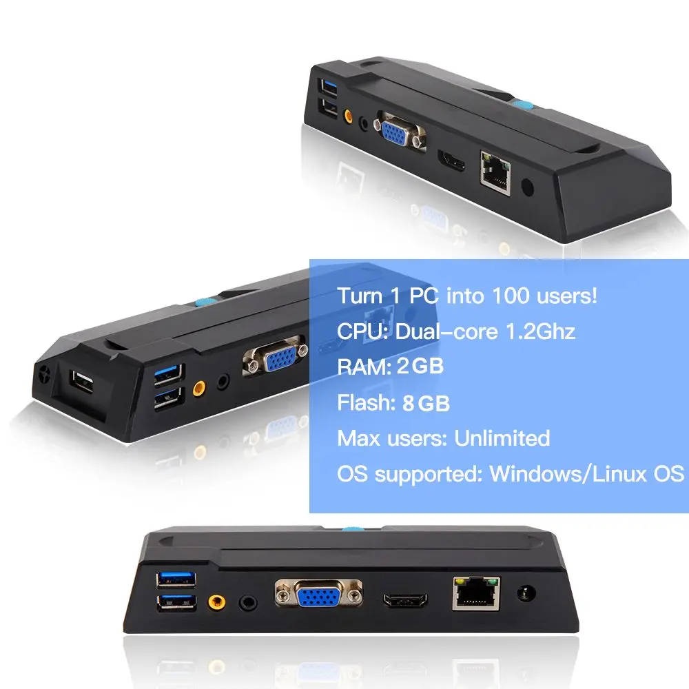 Par57 X2W wi-fi тонкий клиент RDP 2G флэш-станция для пк облачный терминал виртуальный