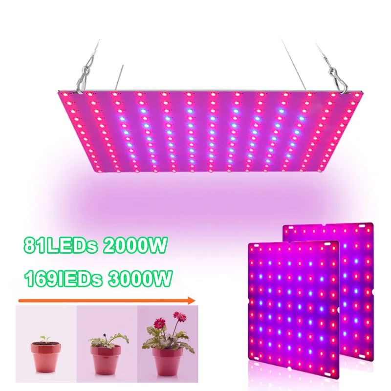 Led Grow Light Full Spectrum Greenhouse Garden Indoor Hydroponic Plant Grow Light Growing Plant Grow Light Quantum Panel 85-265V