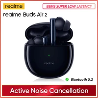 new new realme buds air 2 anc wireless earphone 88ms super low latency 25h playback game music sports bluetooth headphones real