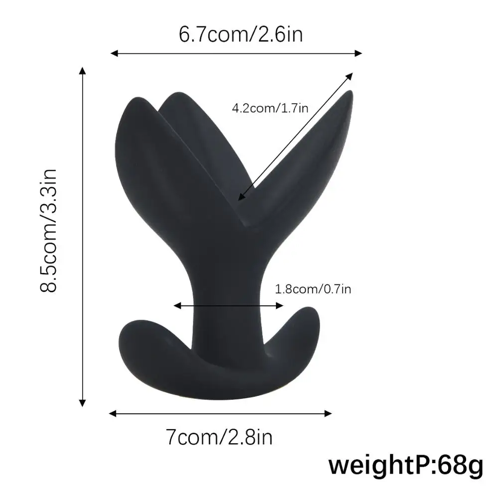 Силиконовая Анальная пробка Цветочная открывающаяся эспандер устройство для
