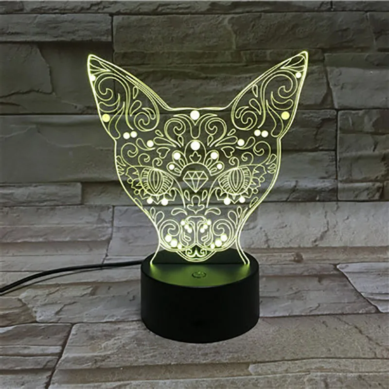 Светодиодный акриловый ночник с управлением через приложение 3D светильник Ник