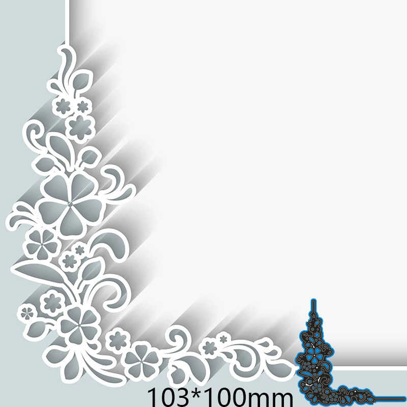 

Metal Cutting Dies flower frame new for decor card DIY Scrapbooking stencil Paper Album template Dies 103*100mm