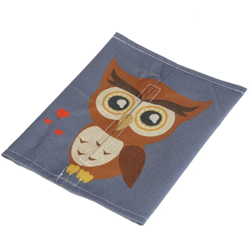 Милая мультяшная коробка для салфеток бумажная из хлопка и льна украшение дома