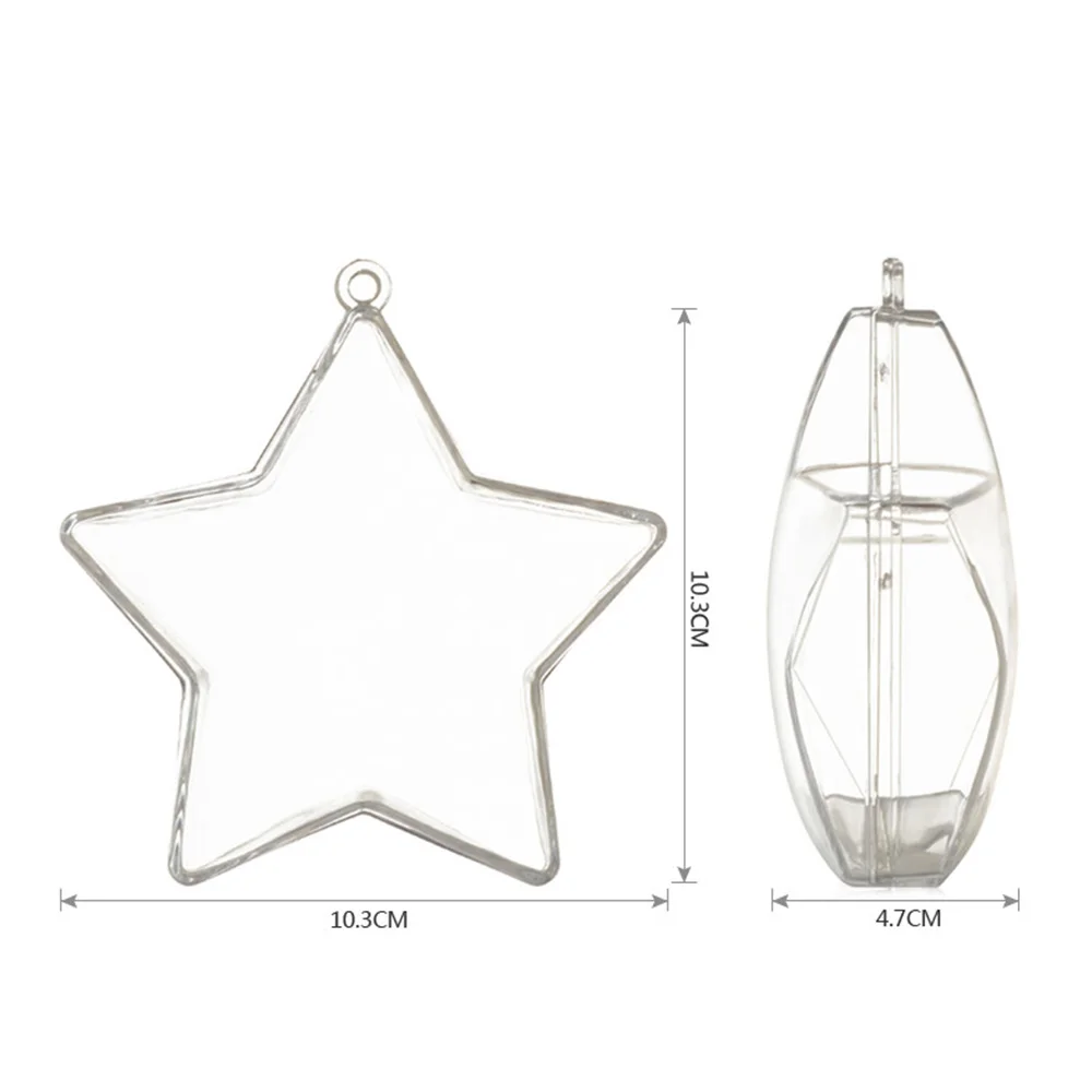 

10Pcs Transparent Star Shape Plastic Candy Box Wedding Favor Party Home Decor