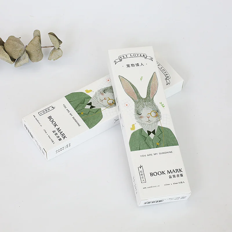 30 шт. набор закладок для любимого питомца книга с милыми животными маркер