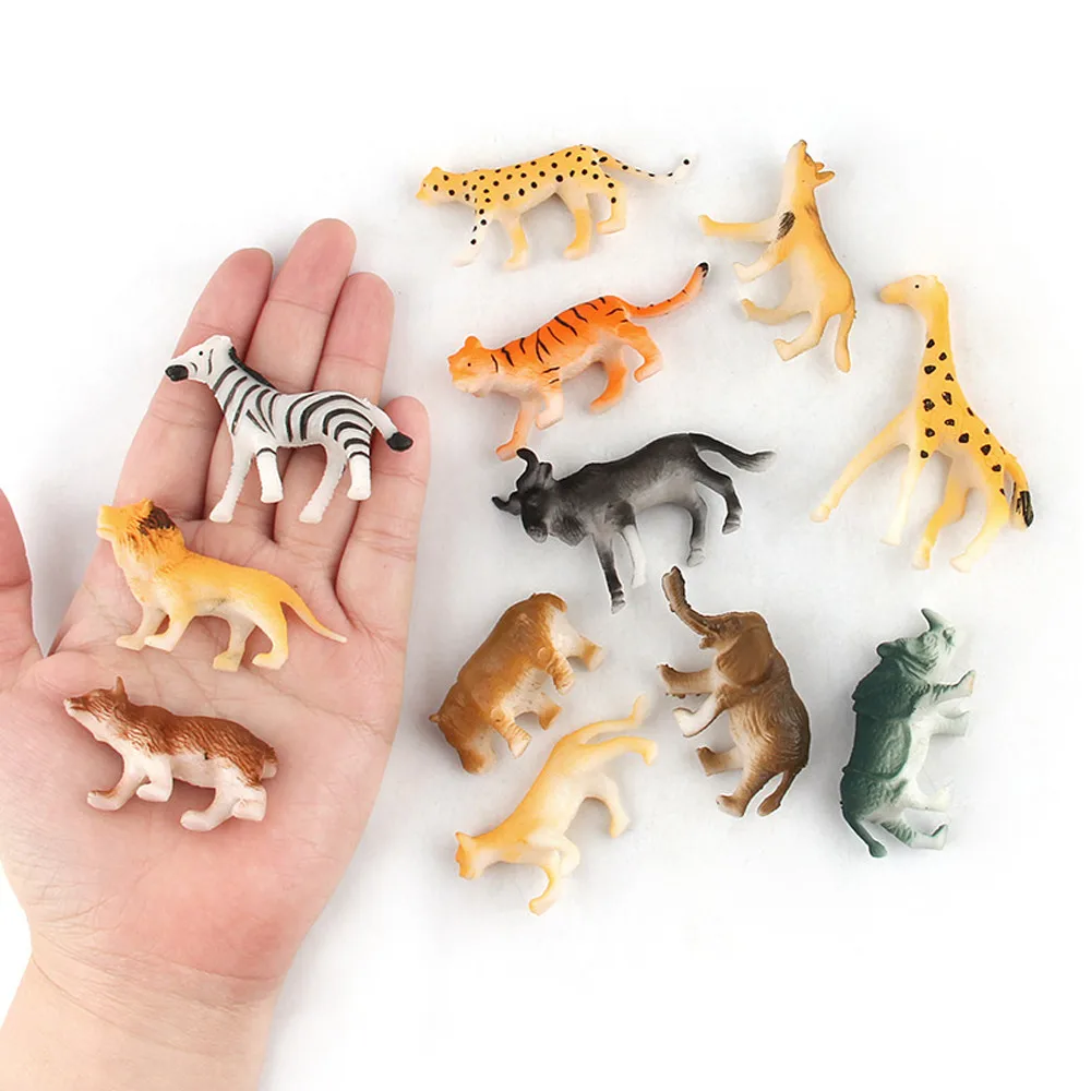 

1pc Wild Animals Jungle Zoo Figure Assorted Plastic Toy Kids Educational Learning Toys Realistic Wild Life Animal Model Action