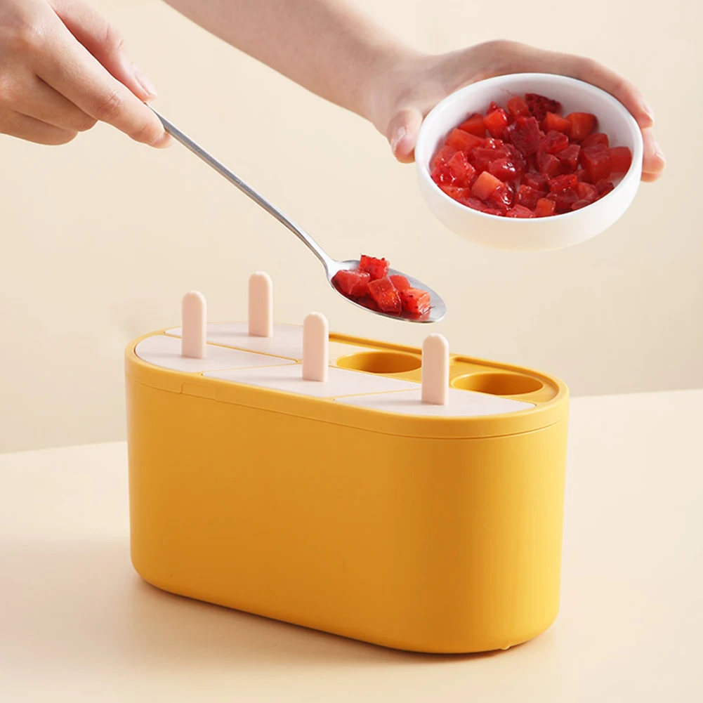 

Easy Release Frozen Jelly Making Tray Home Kitchen Popsicle With Sticks Holder 6 Grids Tools Reusable Lolly Ice Cream Mould DIY