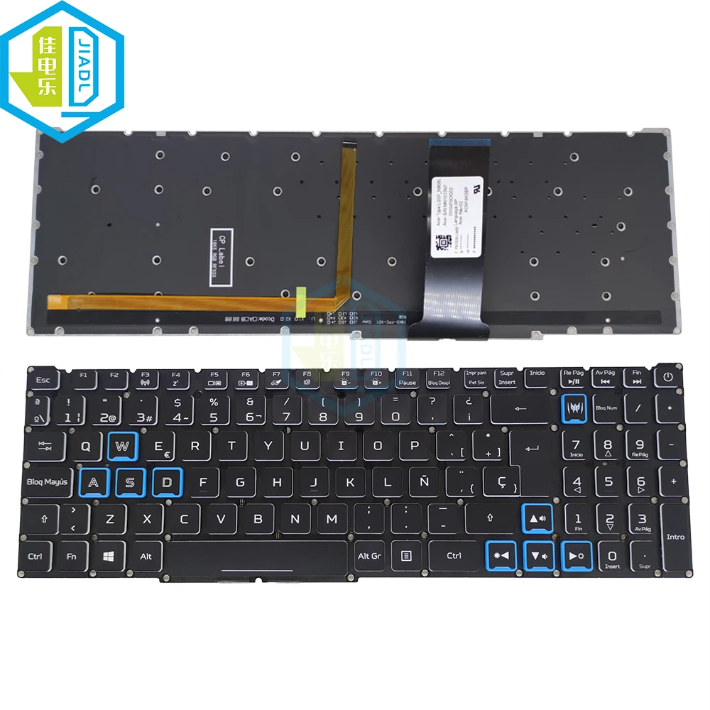 SP/LA Spain Latin RGB color backlit laptop pc keyboard For Acer Nitro 5 AN515-54 AN515-44 AN515-43 AN517-51 AN715-51 LG5P-N90BL