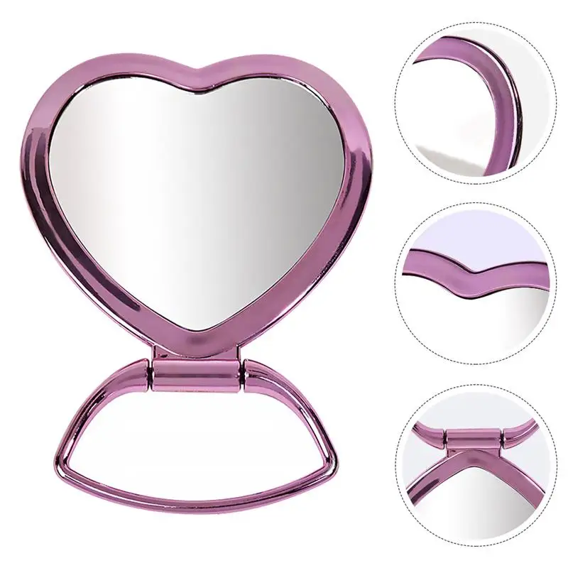 

Heart Shaped Desktop Standing Makeup Mirror Dresser Mirror Cosmetic Mirror Vanity Mirror