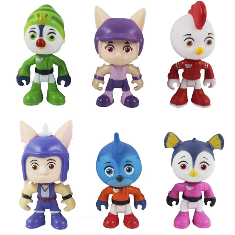 

6 шт./компл. экшн-фигурки с крыльями верха игрушки автомобили фигурки Swift, Rod, Penny, Brody коллекционные игрушки куклы 7 см подарок для детей